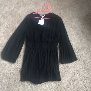Balck bell sleeve romper